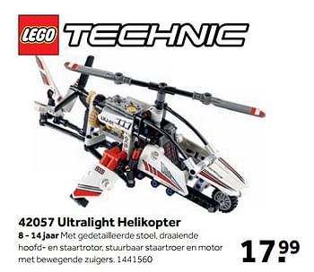 Aanbiedingen 42057 ultralight helikopter - Lego - Geldig van 25/09/2017 tot 10/12/2017 bij Intertoys