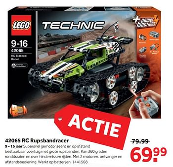 Aanbiedingen 42065 rc rupsbandracer - Lego - Geldig van 25/09/2017 tot 10/12/2017 bij Intertoys