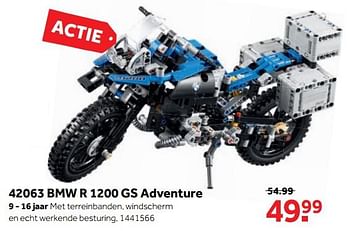 Aanbiedingen 42063 bmw r 1200 gs adventure - Lego - Geldig van 25/09/2017 tot 10/12/2017 bij Intertoys