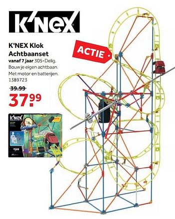 Aanbiedingen K`nex klok achtbaanset - K'Nex - Geldig van 25/09/2017 tot 10/12/2017 bij Intertoys