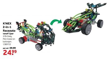 Aanbiedingen K`nex 2-in-1 raceauto - K'Nex - Geldig van 25/09/2017 tot 10/12/2017 bij Intertoys