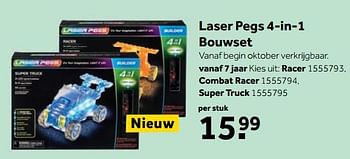 Aanbiedingen Laser pegs 4-in-1 bouwset - Laser Pegs - Geldig van 25/09/2017 tot 10/12/2017 bij Intertoys