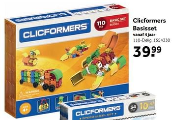 Aanbiedingen Clicformers basisset - Clicformers - Geldig van 25/09/2017 tot 10/12/2017 bij Intertoys