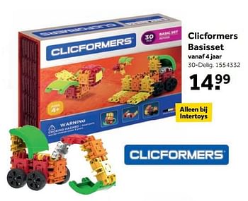 Aanbiedingen Clicformers basisset - Clicformers - Geldig van 25/09/2017 tot 10/12/2017 bij Intertoys