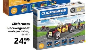 Aanbiedingen Clicformers racewagenset - Clicformers - Geldig van 25/09/2017 tot 10/12/2017 bij Intertoys