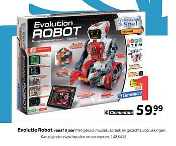 Aanbiedingen Evolutie robot - Clementoni - Geldig van 25/09/2017 tot 10/12/2017 bij Intertoys