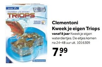 Aanbiedingen Clementoni kweek je eigen triops - Clementoni - Geldig van 25/09/2017 tot 10/12/2017 bij Intertoys