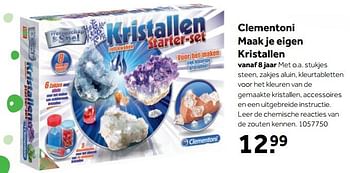 Aanbiedingen Clementoni maak je eigen kristallen - Clementoni - Geldig van 25/09/2017 tot 10/12/2017 bij Intertoys