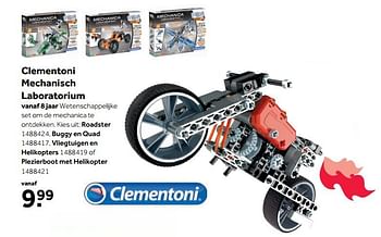 Aanbiedingen Clementoni mechanisch laboratorium roadster - Clementoni - Geldig van 25/09/2017 tot 10/12/2017 bij Intertoys