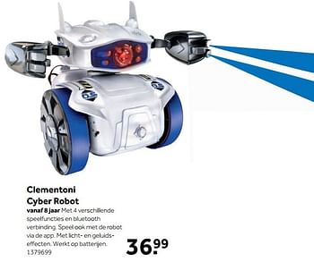 Aanbiedingen Clementoni cyber robot - Clementoni - Geldig van 25/09/2017 tot 10/12/2017 bij Intertoys