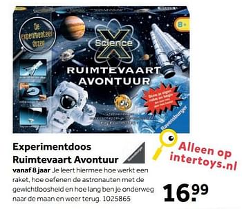 Aanbiedingen Experimentdoos ruimtevaart avontuur - Ravensburger - Geldig van 25/09/2017 tot 10/12/2017 bij Intertoys