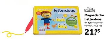 Aanbiedingen Magnetische letterdoos - Rompompom - Geldig van 25/09/2017 tot 10/12/2017 bij Intertoys