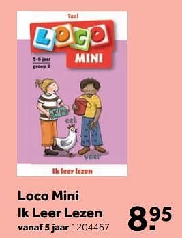 Aanbiedingen Loco mini ik leer lezen - Loco - Geldig van 25/09/2017 tot 10/12/2017 bij Intertoys