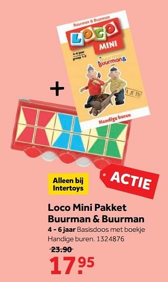 Aanbiedingen Loco mini pakket buurman + buurman - Loco - Geldig van 25/09/2017 tot 10/12/2017 bij Intertoys