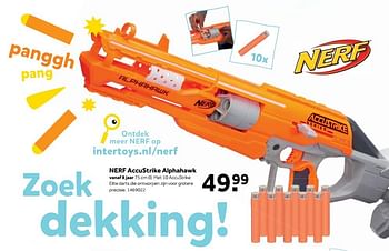 Aanbiedingen Nerf accustrike alphahawk - Nerf - Geldig van 25/09/2017 tot 10/12/2017 bij Intertoys