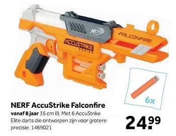 Aanbiedingen Nerf accustrike falconfire - Nerf - Geldig van 25/09/2017 tot 10/12/2017 bij Intertoys