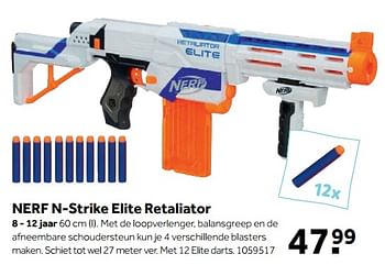 Aanbiedingen Nerf n-strike elite retaliator - Nerf - Geldig van 25/09/2017 tot 10/12/2017 bij Intertoys