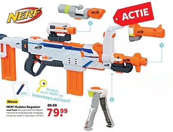 Aanbiedingen Nerf modulus regulator - Nerf - Geldig van 25/09/2017 tot 10/12/2017 bij Intertoys