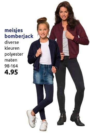 Aanbiedingen Meisjes bomberjack - Huismerk - Action - Geldig van 27/09/2017 tot 03/10/2017 bij Action