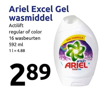Aanbiedingen Ariel excel gel wasmiddel - Ariel - Geldig van 27/09/2017 tot 03/10/2017 bij Action
