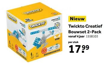 Aanbiedingen Twickto creatief bouwset 2-pack - Twickto - Geldig van 25/09/2017 tot 10/12/2017 bij Intertoys