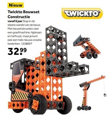 Aanbiedingen Twickto bouwset constructie - Twickto - Geldig van 25/09/2017 tot 10/12/2017 bij Intertoys