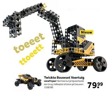 Aanbiedingen Twickto bouwset voertuig - Twickto - Geldig van 25/09/2017 tot 10/12/2017 bij Intertoys