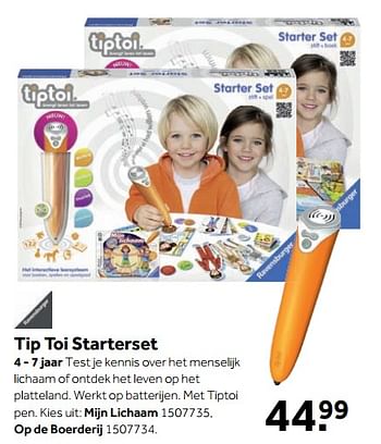 Aanbiedingen Tip toi starterset mijn lichaam - Tiptoi - Geldig van 25/09/2017 tot 10/12/2017 bij Intertoys