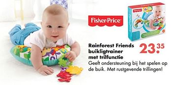 Aanbiedingen Rainforest friends buikligtrainer met trilfunctie - Fisher-Price - Geldig van 09/10/2017 tot 06/12/2017 bij Multi Bazar
