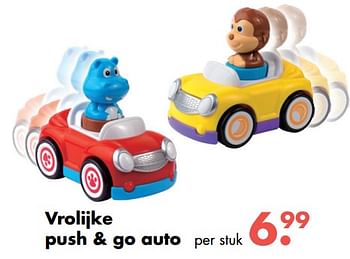 Aanbiedingen Vrolijke push + go auto - Huismerk - Multi Bazar - Geldig van 09/10/2017 tot 06/12/2017 bij Multi Bazar