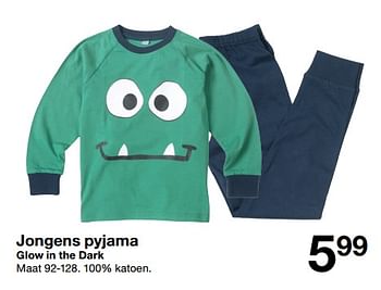 Aanbiedingen Jongens pyjama - Huismerk - Zeeman  - Geldig van 30/09/2017 tot 07/10/2017 bij Zeeman