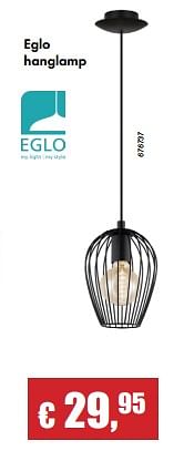 Aanbiedingen Eglo hanglamp - Eglo - Geldig van 02/10/2017 tot 16/11/2017 bij Multi Bazar