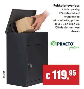 Aanbiedingen Pakketbrievenbus edmonton mat antraciet - Practo - Geldig van 02/10/2017 tot 16/11/2017 bij Multi Bazar