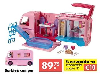 Aanbiedingen Barbie`s camper - Mattel - Geldig van 09/10/2017 tot 06/12/2017 bij Multi Bazar