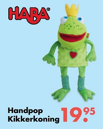 Aanbiedingen Handpop kikkerkoning - Haba - Geldig van 09/10/2017 tot 06/12/2017 bij Multi Bazar