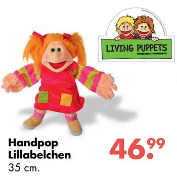 Aanbiedingen Handpop lillabelchen - Living Puppets - Geldig van 09/10/2017 tot 06/12/2017 bij Multi Bazar