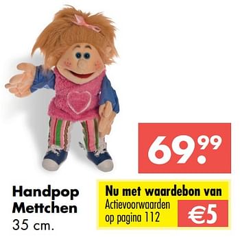 Aanbiedingen Handpop mettchen - Living Puppets - Geldig van 09/10/2017 tot 06/12/2017 bij Multi Bazar