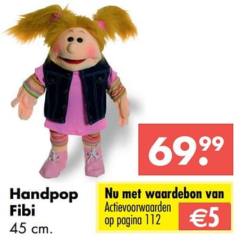 Aanbiedingen Handpop fibi - Living Puppets - Geldig van 09/10/2017 tot 06/12/2017 bij Multi Bazar