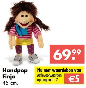 Aanbiedingen Handpop finja - Living Puppets - Geldig van 09/10/2017 tot 06/12/2017 bij Multi Bazar