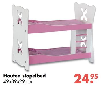 Aanbiedingen Houten stapelbed - Huismerk - Multi Bazar - Geldig van 09/10/2017 tot 06/12/2017 bij Multi Bazar