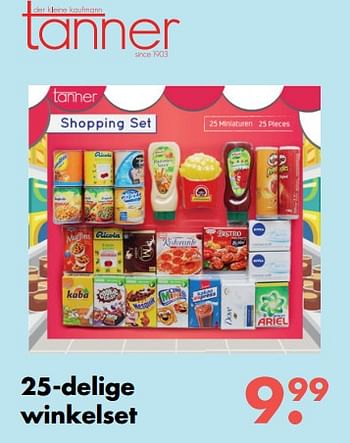 Aanbiedingen 25-delige winkelset - Tanner - Geldig van 09/10/2017 tot 06/12/2017 bij Multi Bazar