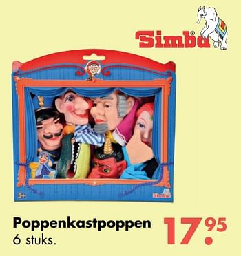 Aanbiedingen Poppenkastpoppen - Simba - Geldig van 09/10/2017 tot 06/12/2017 bij Multi Bazar