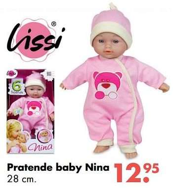 Aanbiedingen Pratende baby nina - Lissi Dolls - Geldig van 09/10/2017 tot 06/12/2017 bij Multi Bazar