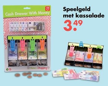 Aanbiedingen Speelgeld met kassalade - Huismerk - Multi Bazar - Geldig van 09/10/2017 tot 06/12/2017 bij Multi Bazar