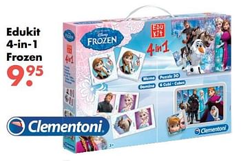 Aanbiedingen Edukit 4-in-1 frozen - Clementoni - Geldig van 09/10/2017 tot 06/12/2017 bij Multi Bazar