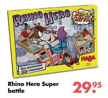 Aanbiedingen Rhino hero super battle - Haba - Geldig van 09/10/2017 tot 06/12/2017 bij Multi Bazar