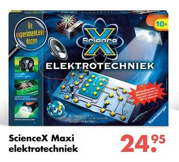 Aanbiedingen Sciencex maxi elektrotechniek - Ravensburger - Geldig van 09/10/2017 tot 06/12/2017 bij Multi Bazar