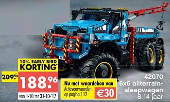 Aanbiedingen 6x6 allterrainsleepwagen - Lego - Geldig van 09/10/2017 tot 06/12/2017 bij Multi Bazar