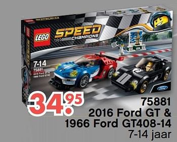 Aanbiedingen 2016 ford gt + 1966 ford gt408-14 - Lego - Geldig van 09/10/2017 tot 06/12/2017 bij Multi Bazar