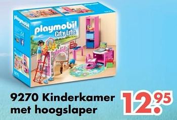 Aanbiedingen Kinderkamer met hoogslaper - Playmobil - Geldig van 09/10/2017 tot 06/12/2017 bij Multi Bazar